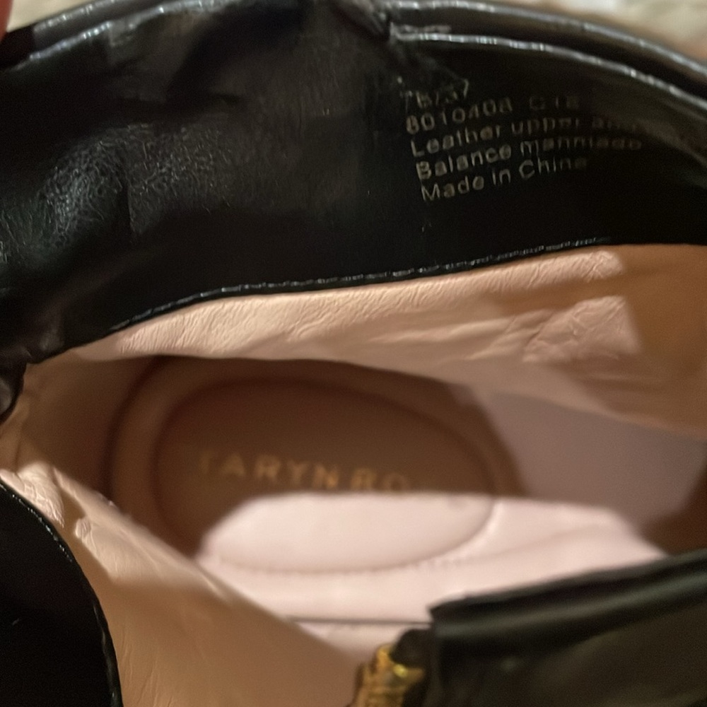 TARYN ROSE Camille Black Leather Ankle Boots Sz. 7B - Picture 9 of 13